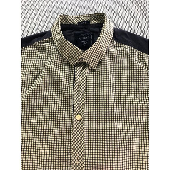 Guess Button Front Long Sleeve Slim Fit Men's Size Small - Picture 2 of 4